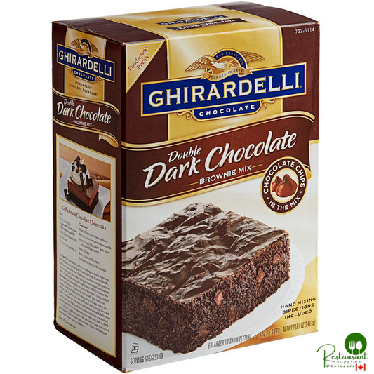 Ghirardelli 7.5 lb. Double Dark Chocolate Brownie Mix - 4/Case