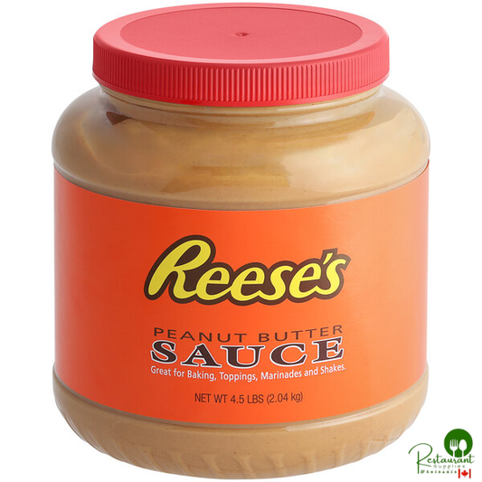 REESE'S Peanut Butter Sauce Jar 4.5 lb. - 6/Case
