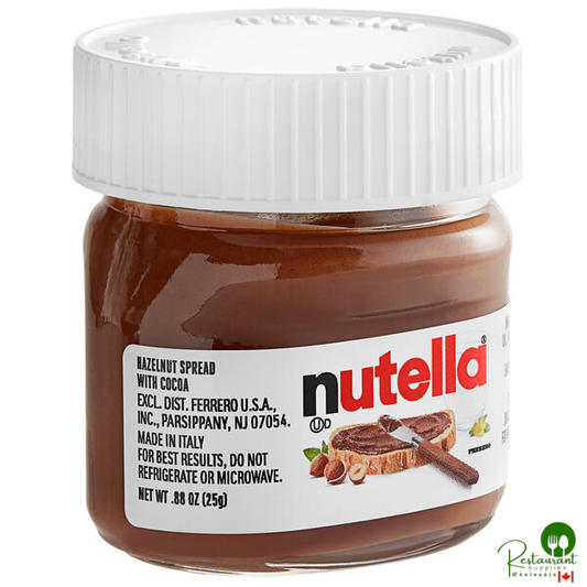 Nutella Hazelnut Spread .88 oz. Mini Glass Jar - 64/Case