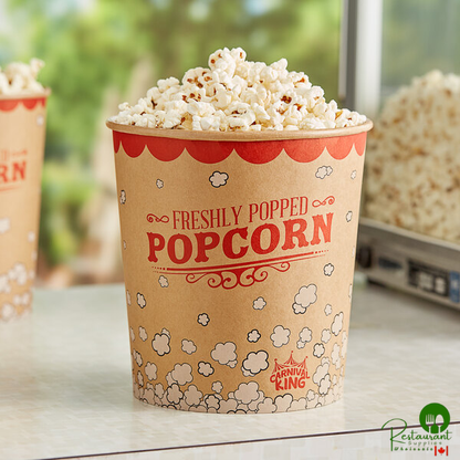 Carnival King Kraft 130 oz. Popcorn Bucket - 25/Pack