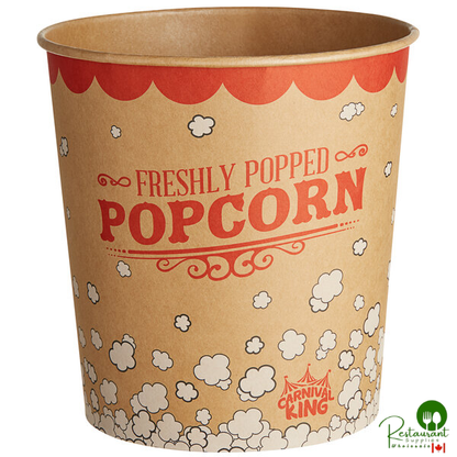 Carnival King Kraft 130 oz. Popcorn Bucket - 25/Pack