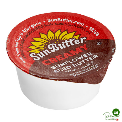SunButter Creamy Sunflower Spread 1.1 oz. Portion Cup - 200/Case