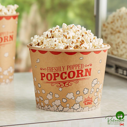 Carnival King Kraft 85 oz. Popcorn Bucket - 25/Pack