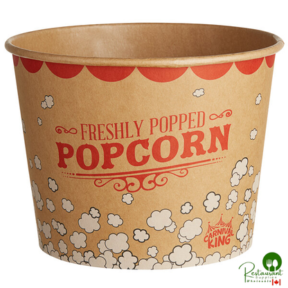 Carnival King Kraft 85 oz. Popcorn Bucket - 25/Pack