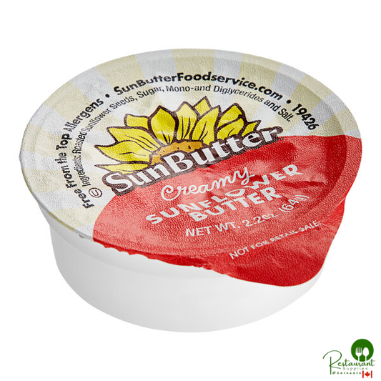 SunButter Creamy Sunflower Spread 2.2 oz. Portion Cup - 140/Case