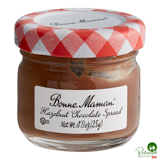 Bonne Maman Hazelnut Chocolate Spread 0.88 oz. Mini Jar - 48/Case