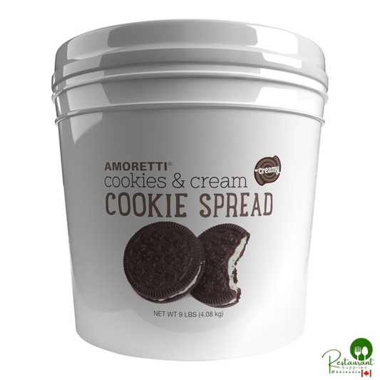 Amoretti Natural Creamy Cookies & Cream Cookie Spread 9 lb.