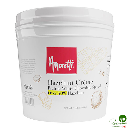 Amoretti Hazelnut Creme Praline White Chocolate Spread 9 lb.