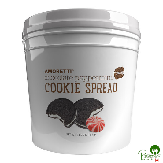 Amoretti Natural Creamy Chocolate Peppermint Cookie Spread 7 lb.