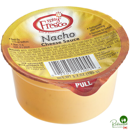Muy Fresco 3.7 oz. Microwavable Nacho Cheese Sauce Cup - 30/Case