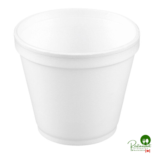 Dart 8SJ12 8 oz. Squat White Foam Food Container - 50/Pack