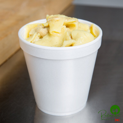 Dart 16MJ20 16 oz. Medium Squat White Foam Food Container - 25/Pack