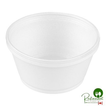 Dart 8SJ20 8 oz. Extra Squat White Foam Food Container - 50/Pack