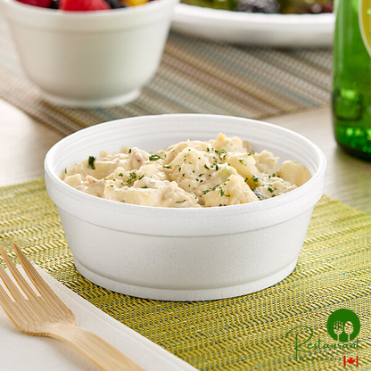 Dart 8SJ32 8 oz. Super Squat White Customizable Foam Food Container - 500/Case