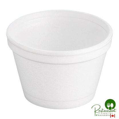 Dart 3.5J6 3.5 oz. White Customizable Foam Food Container - 1,000/Case
