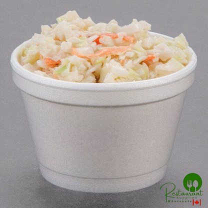 Dart 3.5J6 3.5 oz. White Customizable Foam Food Container - 1,000/Case