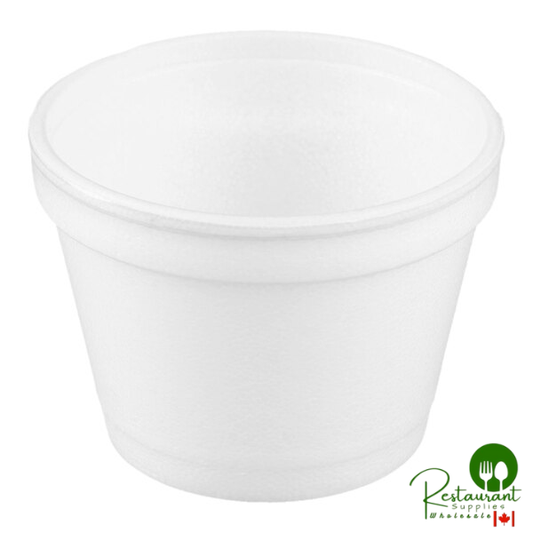 Dart 4J6 4 oz. White Customizable Foam Food Container - 1,000/Case