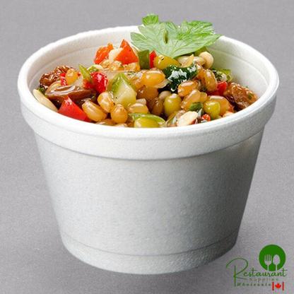 Dart 4J6 4 oz. White Customizable Foam Food Container - 1,000/Case