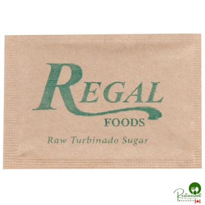 Regal Raw Turbinado Sugar Packet - 1,000/Case