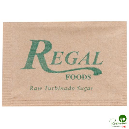 Regal Raw Turbinado Sugar Packet - 1,000/Case