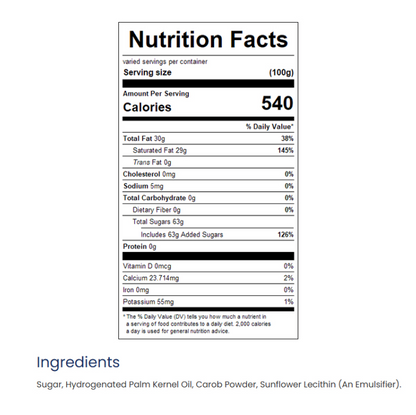 Kargher Sweetened Carob 2M Baking Chips 25 lb Bulk