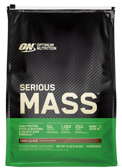 Optimum Nutrition Serious Mass, Weight Gainer Protein Powder 12lb Bag