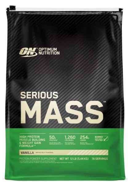 Optimum Nutrition Serious Mass, Weight Gainer Protein Powder 12lb Bag