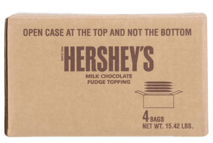HERSHEY'S 48 fl. oz. Topping Pouch 4/Case Caramel, Chocolate, and Dark Fudge | Canada