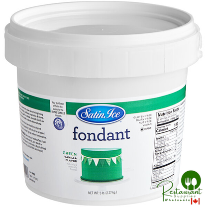 Satin Ice 5 lb. Green Vanilla Rolled Fondant Icing