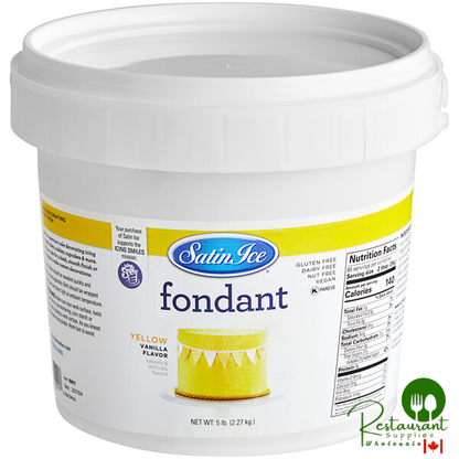 Satin Ice 5 lb. Yellow Vanilla Rolled Fondant Icing