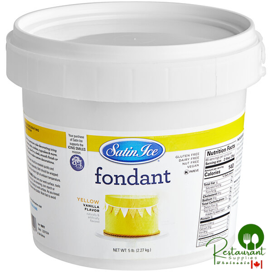 Satin Ice 5 lb. Yellow Vanilla Rolled Fondant Icing