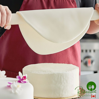 Satin Ice Tropical White Rolled Fondant 10 lb. - 4/Case