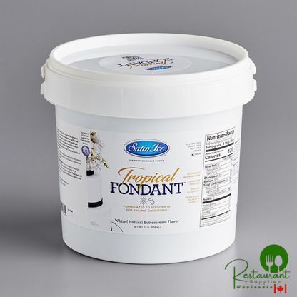 Satin Ice Tropical White Rolled Fondant 10 lb.
