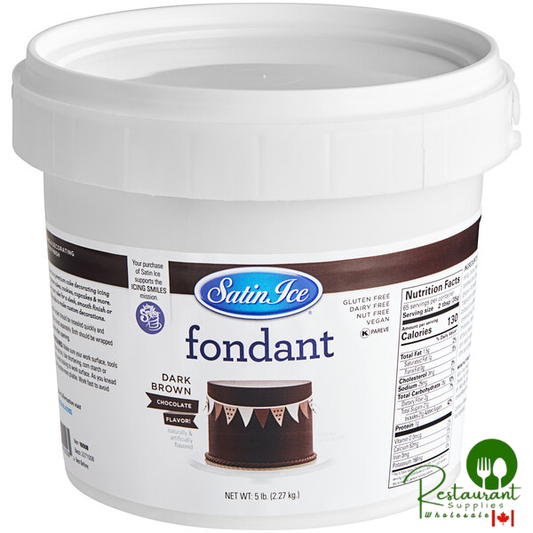 Satin Ice 5 lb. Dark Chocolate Rolled Fondant Icing