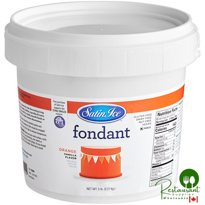 Satin Ice 5 lb. Orange Vanilla Rolled Fondant Icing