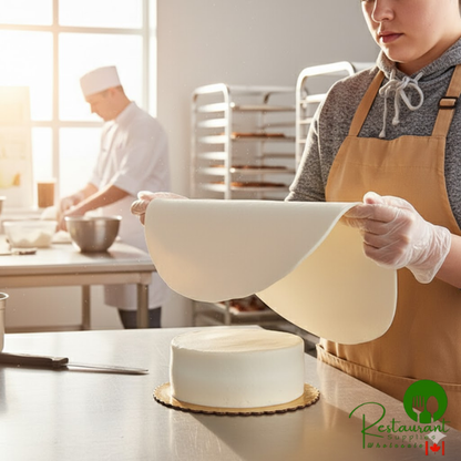 Satin Ice Dream 22 lb. Clean White Chocolate-Flavored Rolled Fondant