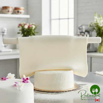 Satin Ice Tropical White Rolled Fondant 2 lb. - 10/Case