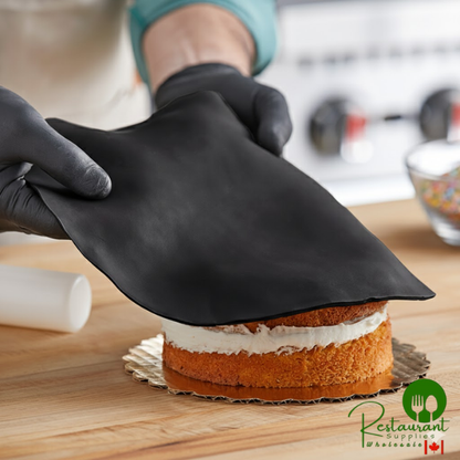 Satin Ice 2 lb. Black Vanilla Rolled Fondant Icing - 10/Case