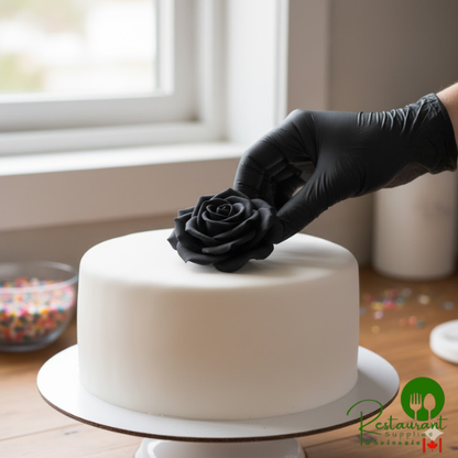 Satin Ice 2 lb. Black Gum Paste - 10/Case