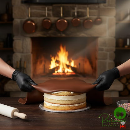 Satin Ice 5 lb. Dark Chocolate Rolled Fondant Icing - 8/Case