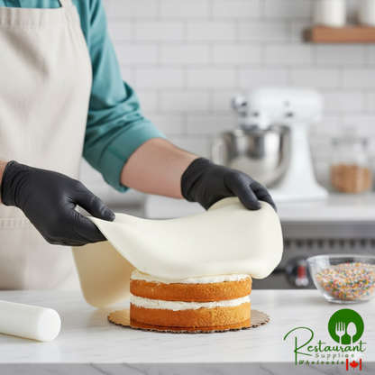 Satin Ice 5 lb. Ivory Vanilla Rolled Fondant Icing - 8/Case