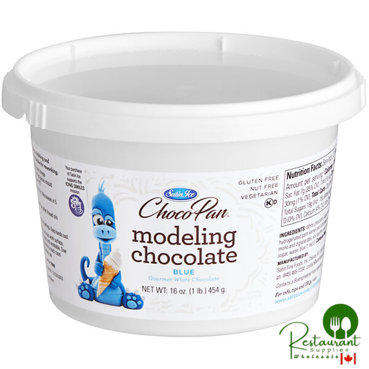 Satin Ice ChocoPan 1 lb. Blue Modeling Chocolate - 4/Case