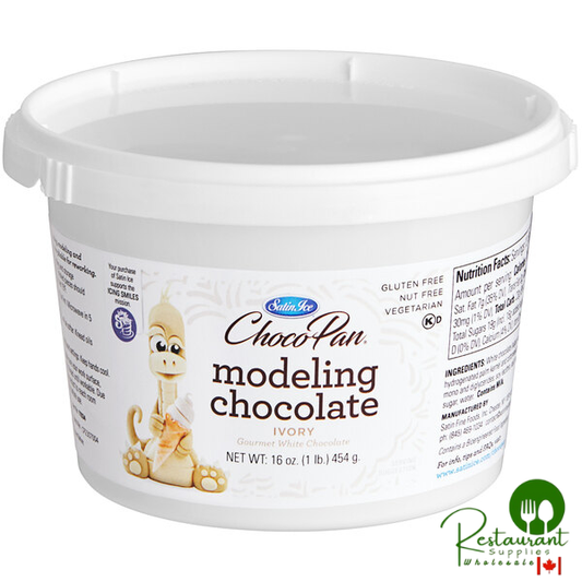 Satin Ice ChocoPan 1 lb. Ivory Modeling Chocolate - 4/Case
