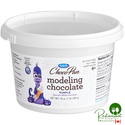 Satin Ice ChocoPan 1 lb. Purple Modeling Chocolate - 4/Case