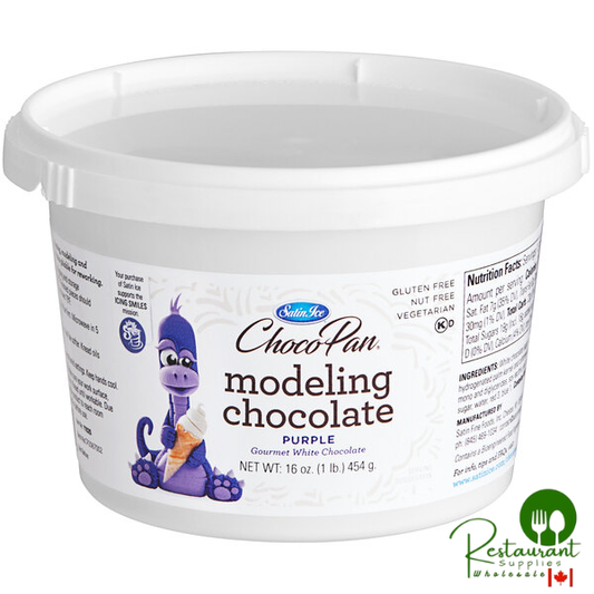 Satin Ice ChocoPan 1 lb. Purple Modeling Chocolate - 4/Case