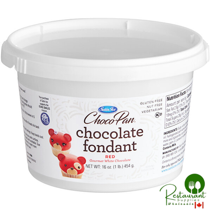 Satin Ice ChocoPan 1 lb. Red Covering Chocolate - 4/Case