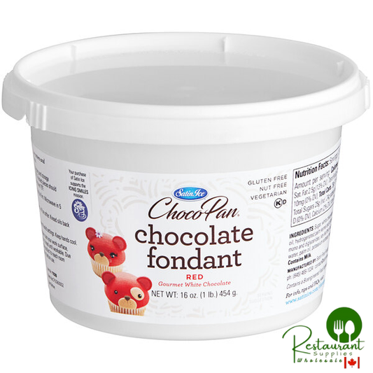 Satin Ice ChocoPan 1 lb. Red Covering Chocolate - 4/Case