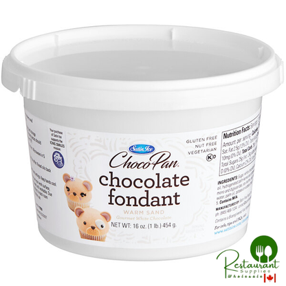 Satin Ice ChocoPan 1 lb. Warm Sand Covering Chocolate - 4/Case