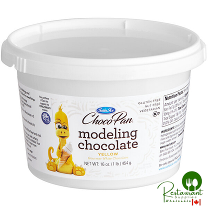 Satin Ice ChocoPan 1 lb. Yellow Modeling Chocolate - 4/Case