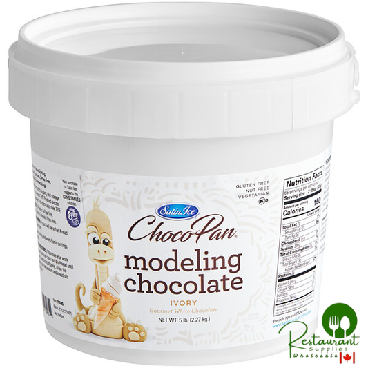Satin Ice ChocoPan 5 lb. Ivory Modeling Chocolate - 4/Case